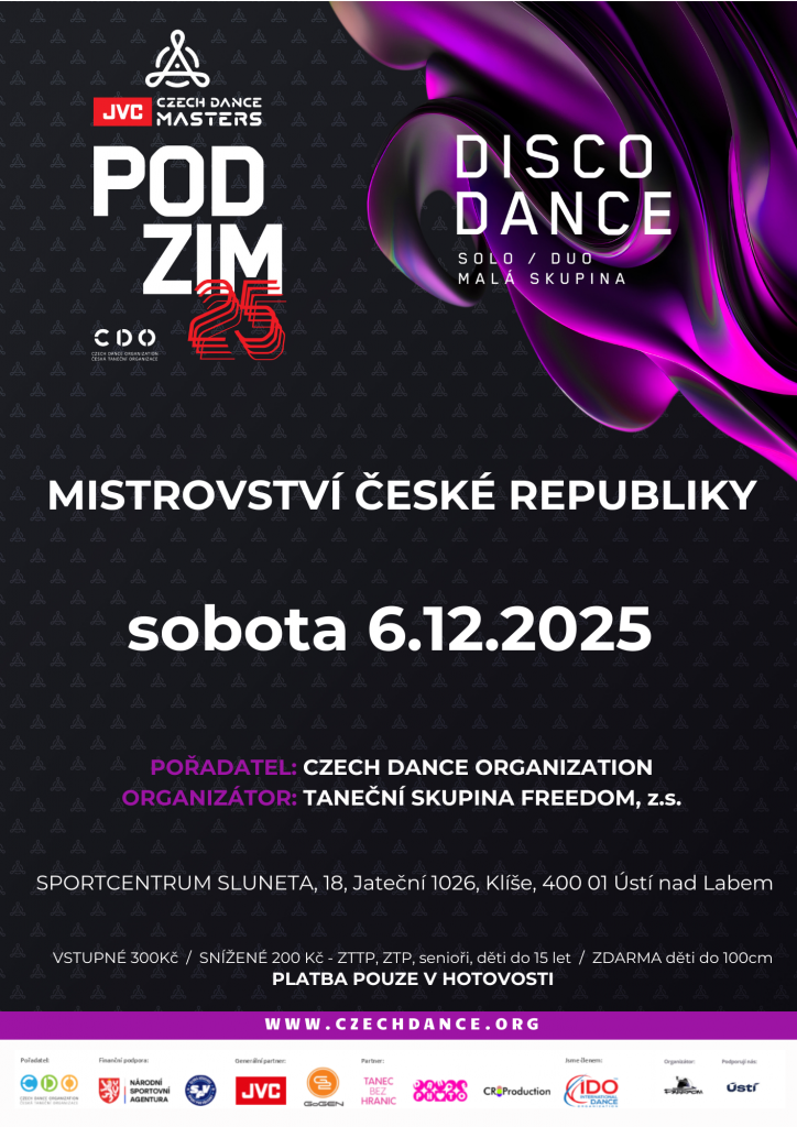 MČR ÚSTÍ Disco plakát 2025